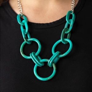 Blue acyclic necklace